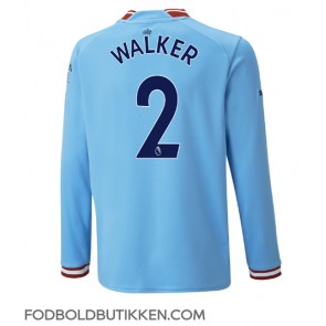 Manchester City Kyle Walker #2 Hjemmebanetrøje 2022-23 Langærmet